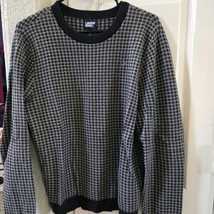 Men's Chase Black and Grey Houndstooth Sweater